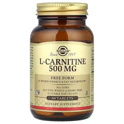 Solgar, L-Carnitine, Free Form, 60 Tablets (500 mg per Tablet)