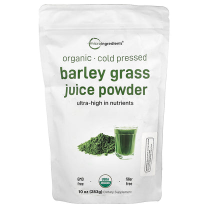 Micro Ingredients, Organic Barley Grass Juice Powder, 10 oz (283 g)