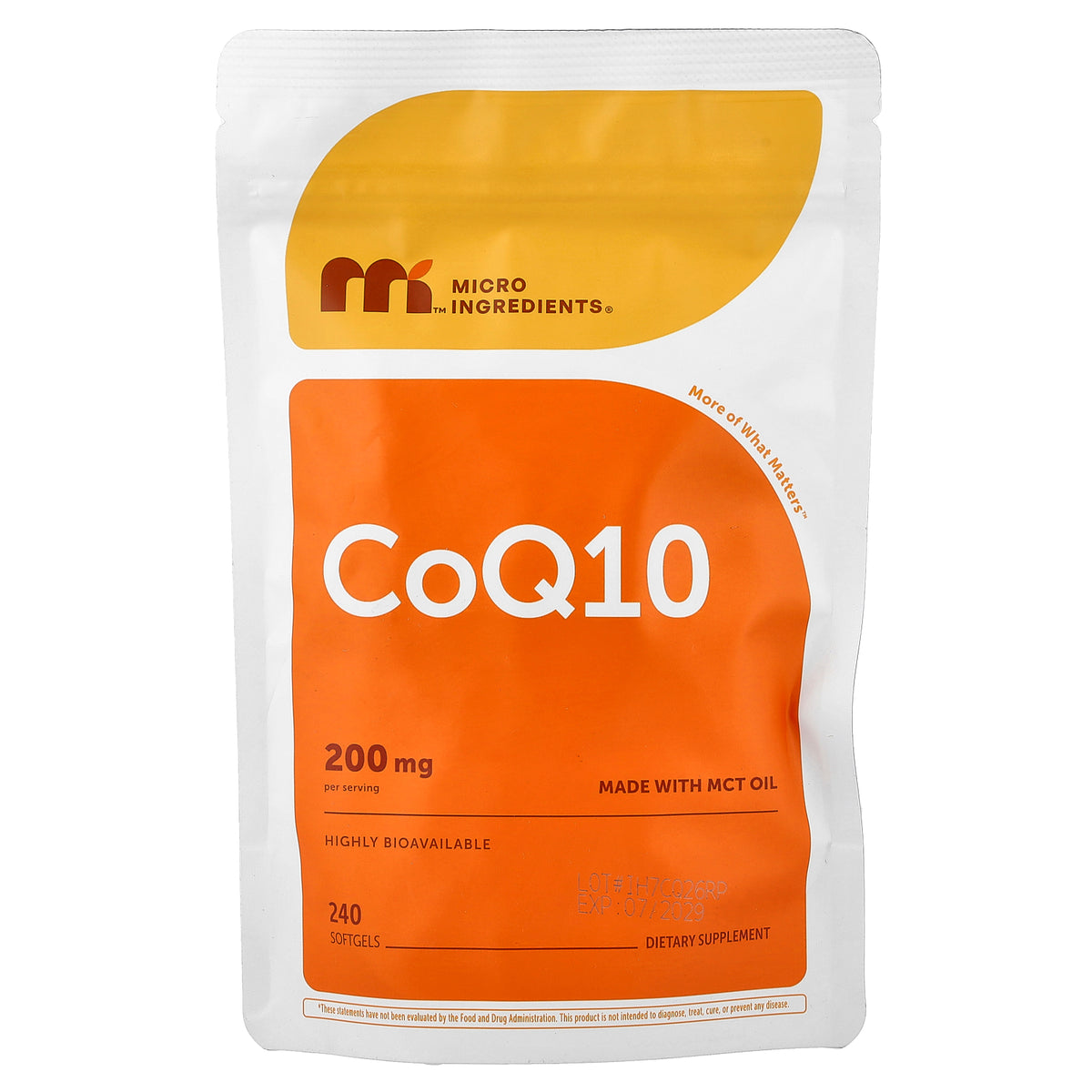 Micro Ingredients, CoQ10, 240 Softgels (100 mg per Softgel)