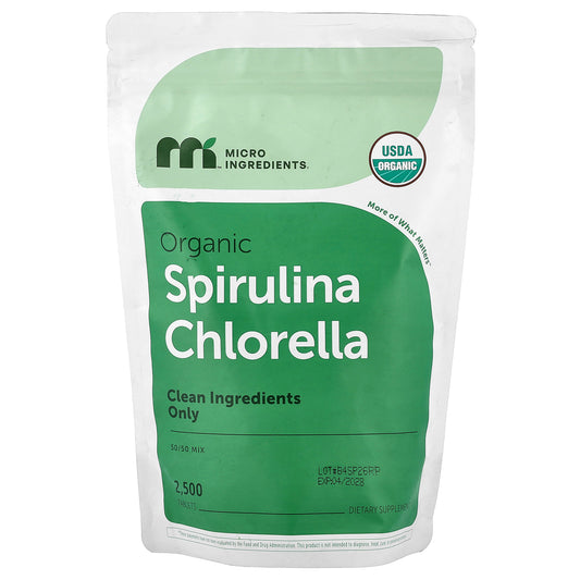 Micro Ingredients, Organic Spirulina Chlorella, 2,500 Tablets