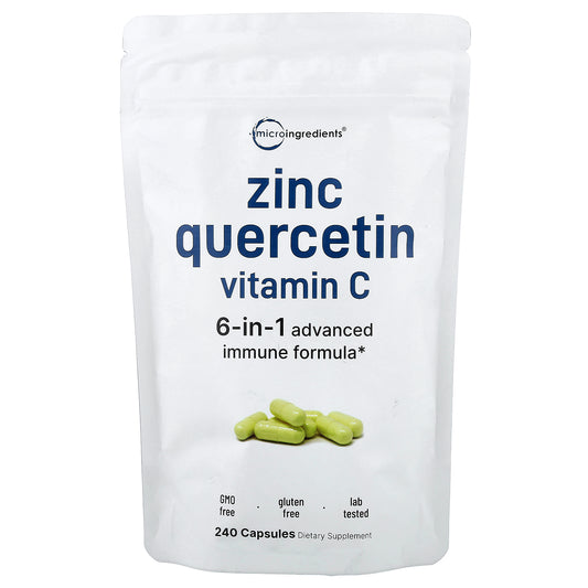 Micro Ingredients, Zinc Quercetin Vitamin C, 240 Capsules