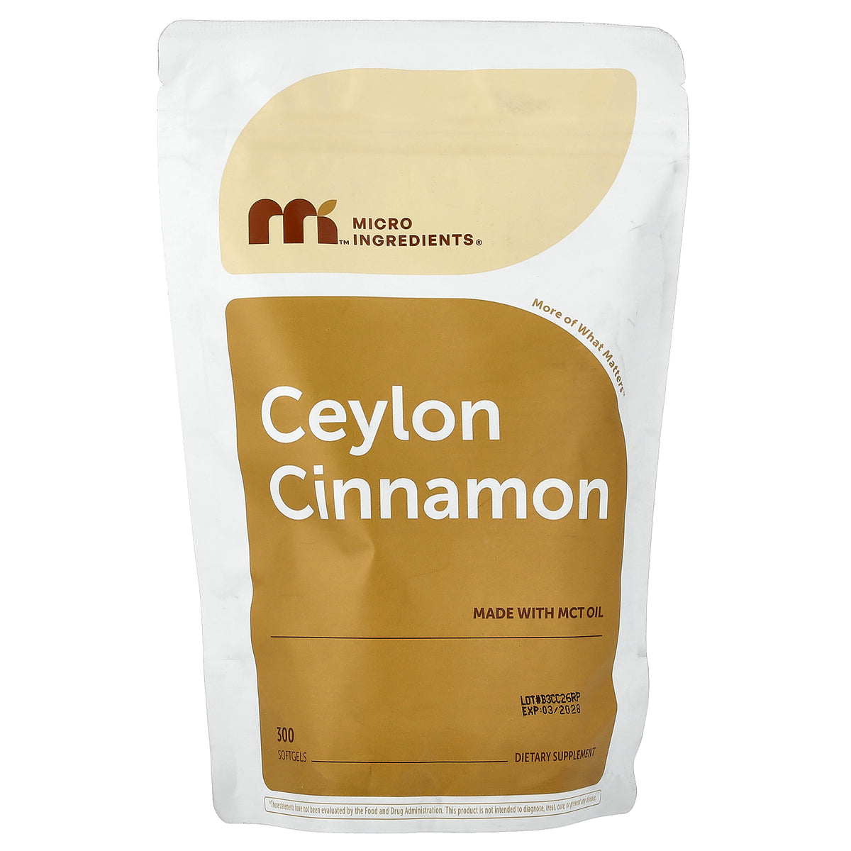 Micro Ingredients, Ceylon Cinnamon, 300 Softgels (200 mg per Softgel)