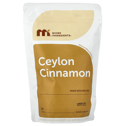 Micro Ingredients, Ceylon Cinnamon, 300 Softgels (200 mg per Softgel)