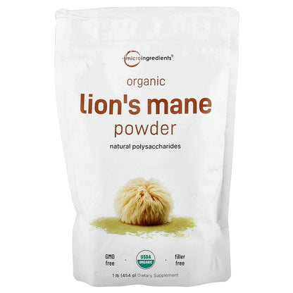 Micro Ingredients, Organic Lion's Mane Powder, 1 lb (454 g)