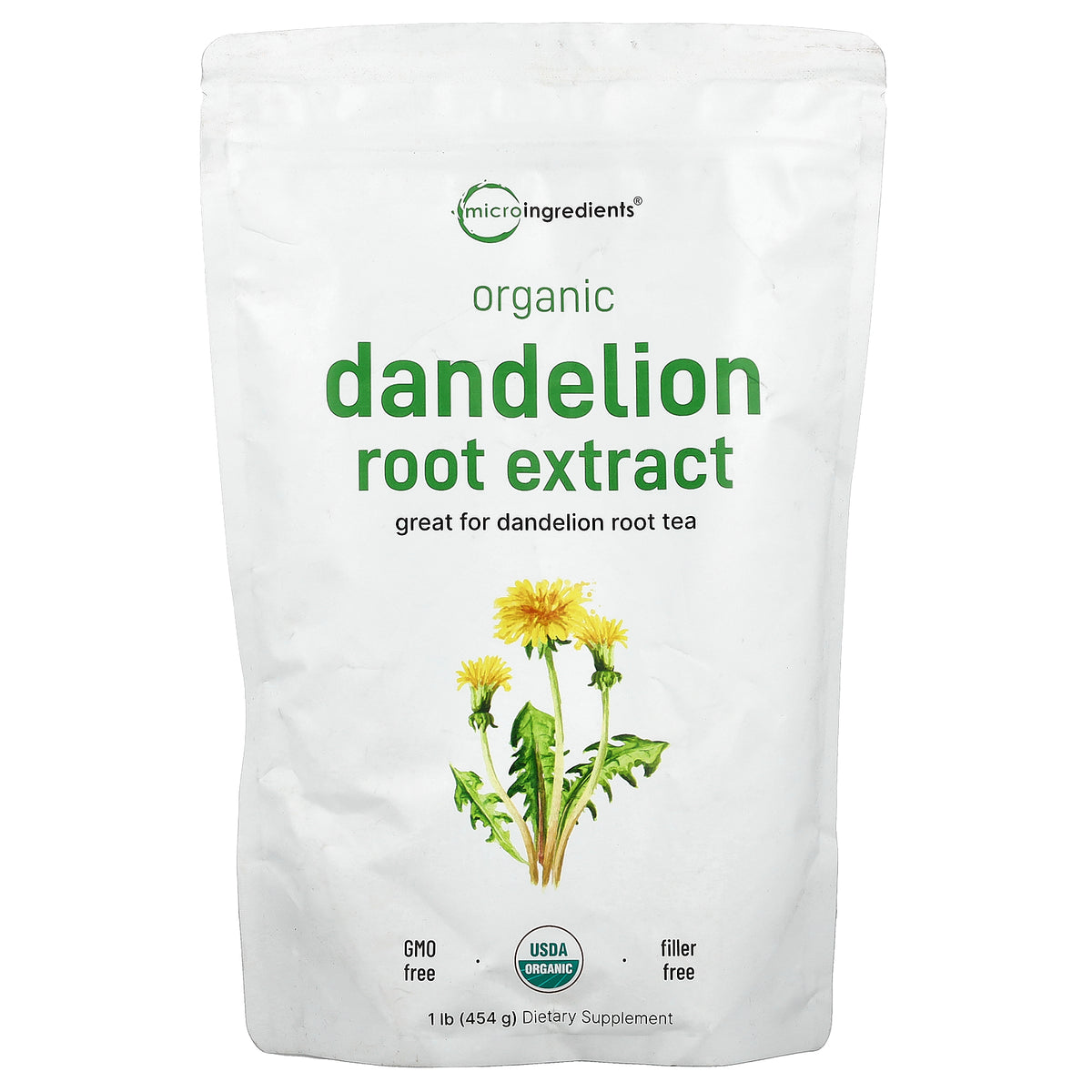 Micro Ingredients, Organic Dandelion Root Extract, 1 lb (454 g)