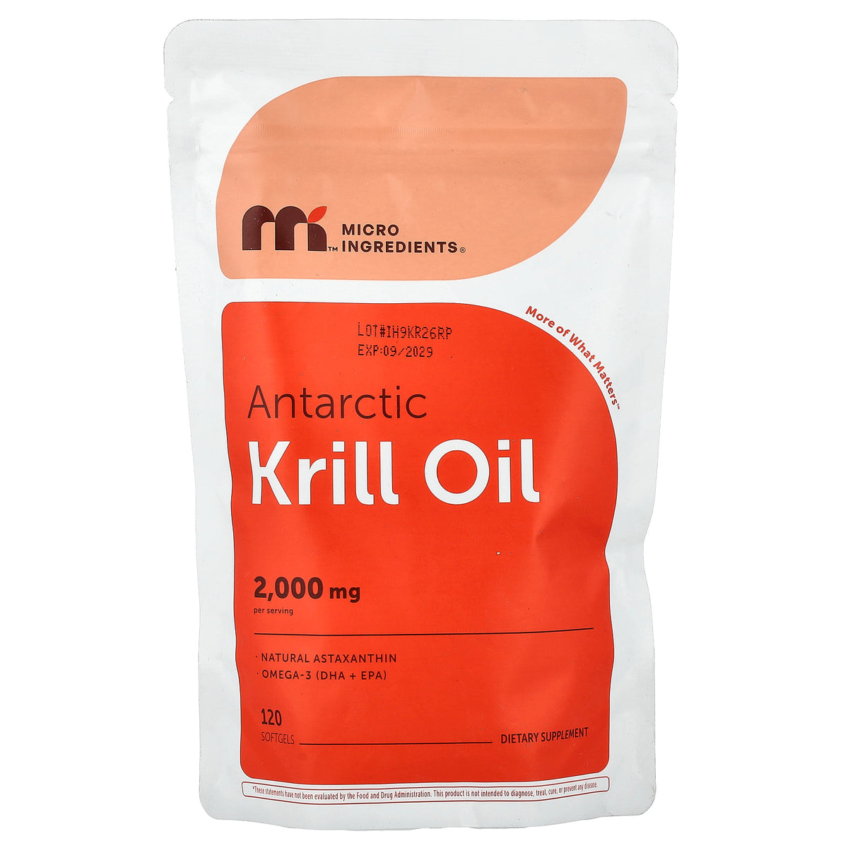 Micro Ingredients, Antarctic Krill Oil, 120 Softgels (1,000 mg per Softgel)