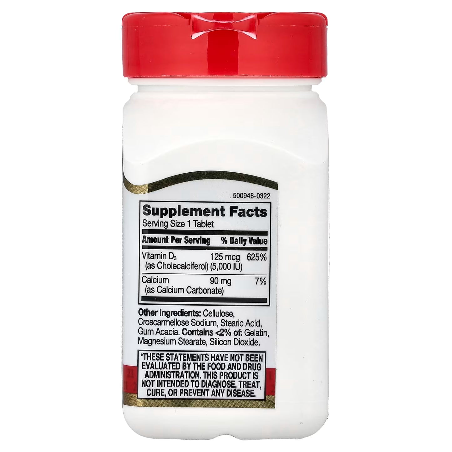 21st Century, Vitamin D3, 125 mcg (5,000 IU), 110 Tablets