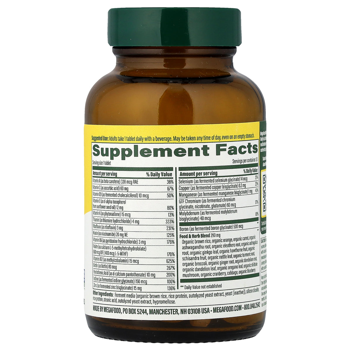 MegaFood, Men 40+ One Daily Multivitamin, 30 Tablets