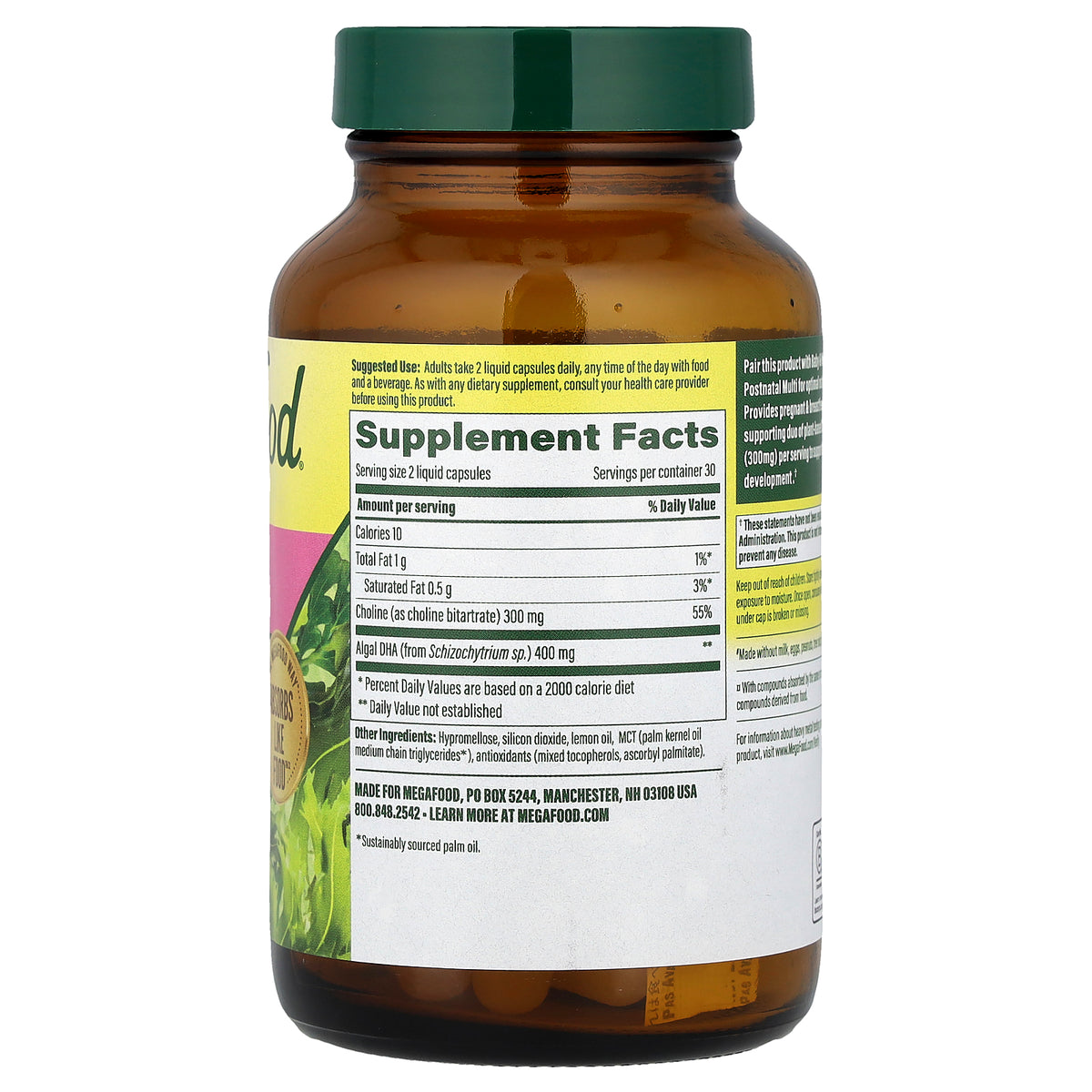 MegaFood, Baby & Me 2™, DHA & Choline, 60 Liquid Capsules