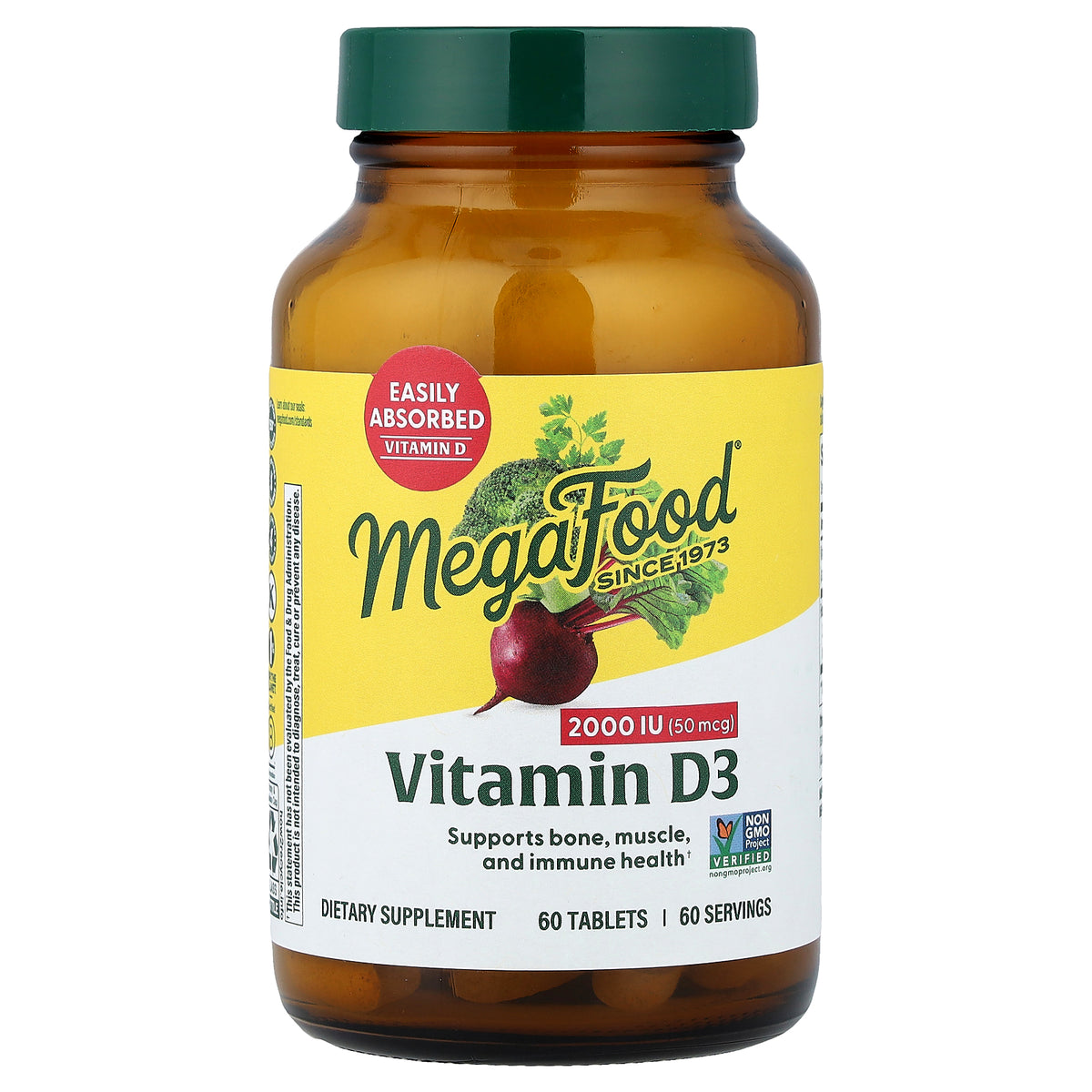 MegaFood, Vitamin D3, 60 Tablets