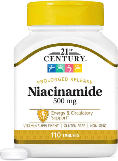 21st Century, Niacinamide, Prolonged Release , 110 Tablets