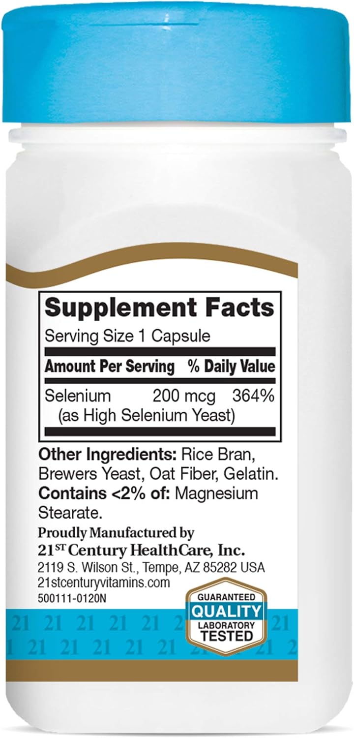 21st Century, Selenium, 200 mcg, 60 Capsules