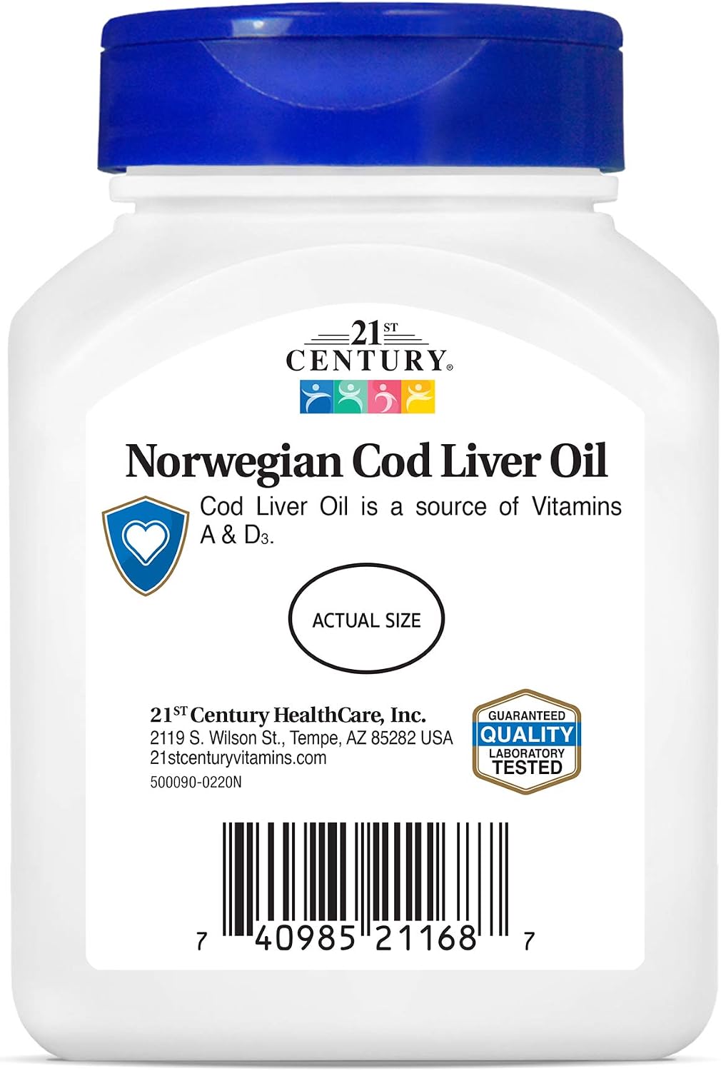 21st Century, Norwegian Cod Liver Oil, 400 mg, 110 Softgels