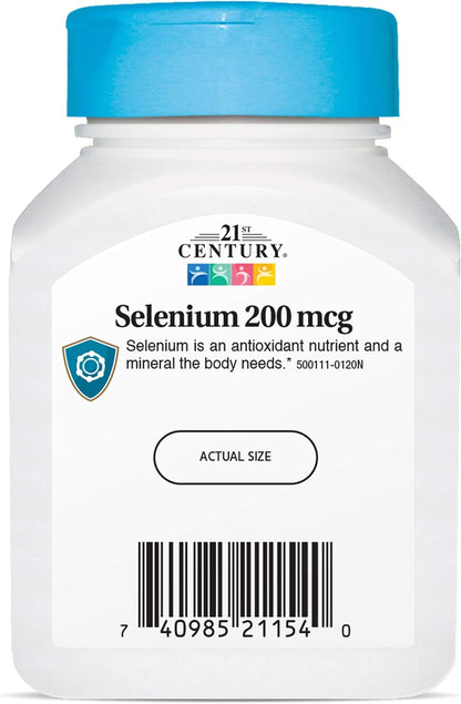 21st Century, Selenium, 200 mcg, 60 Capsules