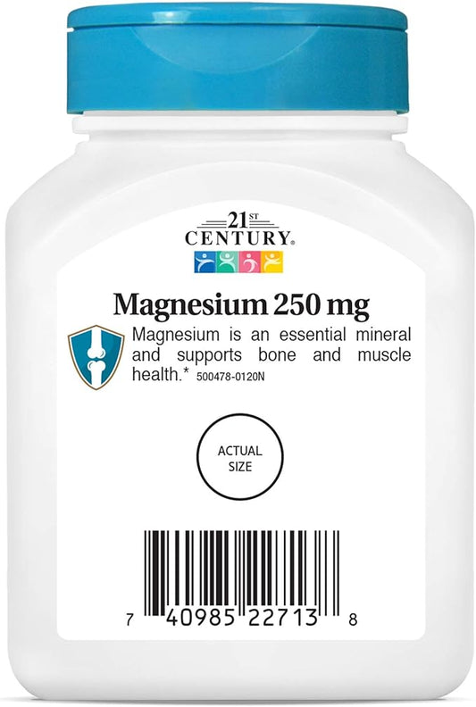 21st Century Magnesium 250 mg Tablets, 110 Count