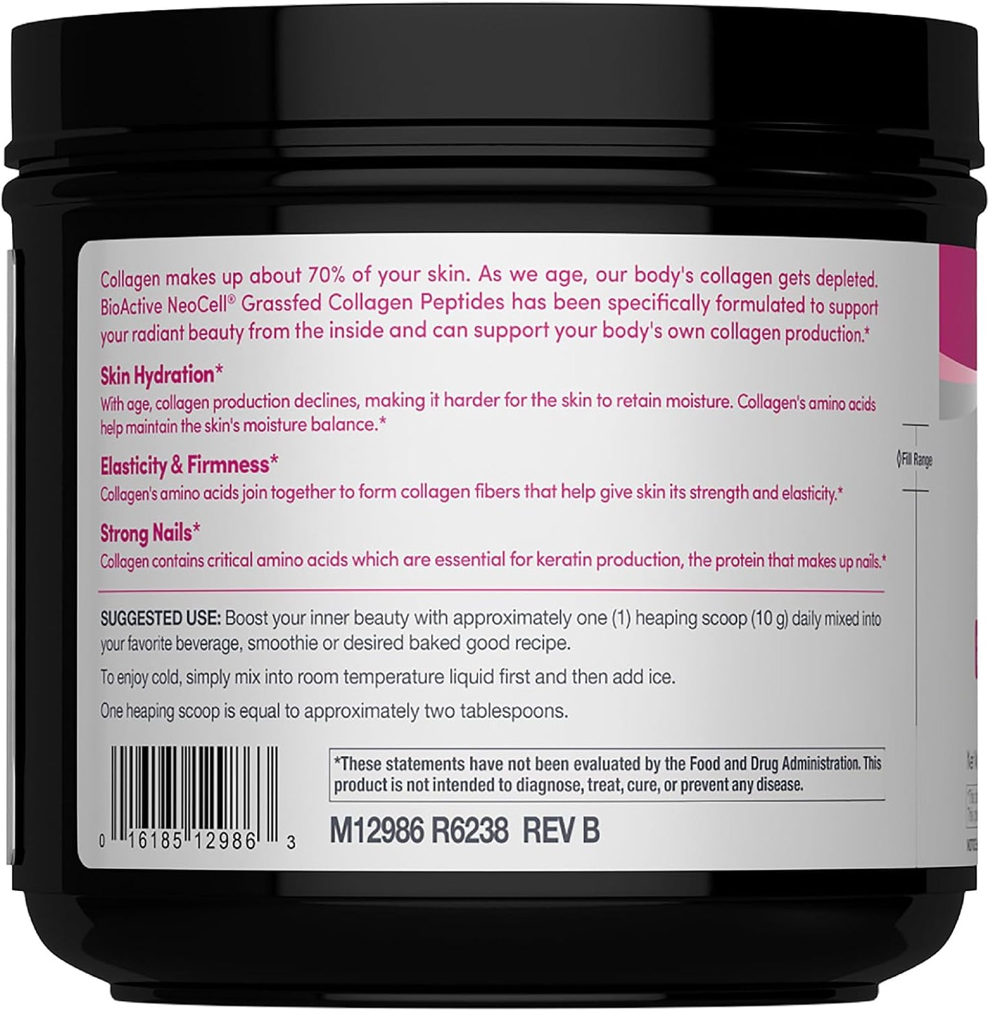NeoCell Grassfed Collagen Peptides Powder | 14 oz | Unflavored
