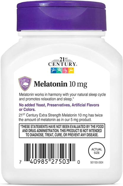 21st Century, Melatonin, Quick Dissolve, Cherry, 10 mg, 120 Tablets