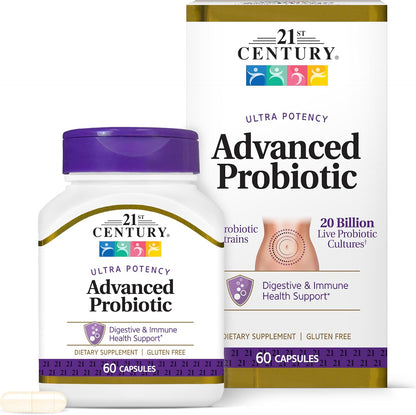21st Century, Ultra Potency Advanced Probiotic, 60 Capsules