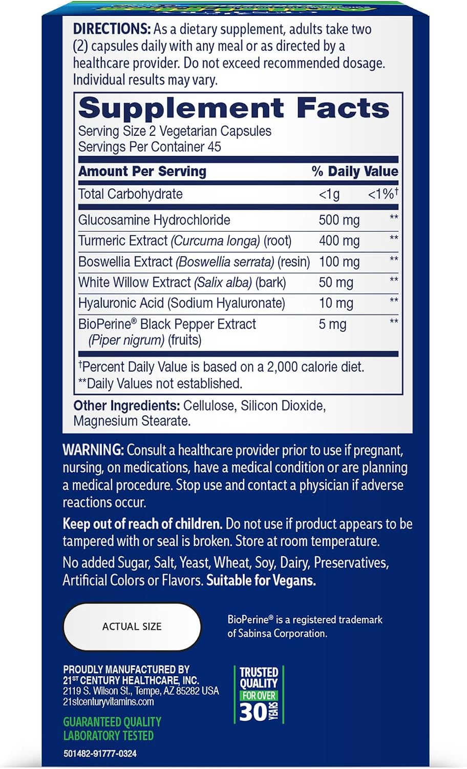 21st Century, Arthri-Flex® Advantage + Turmeric, 90 Vegetarian Capsules