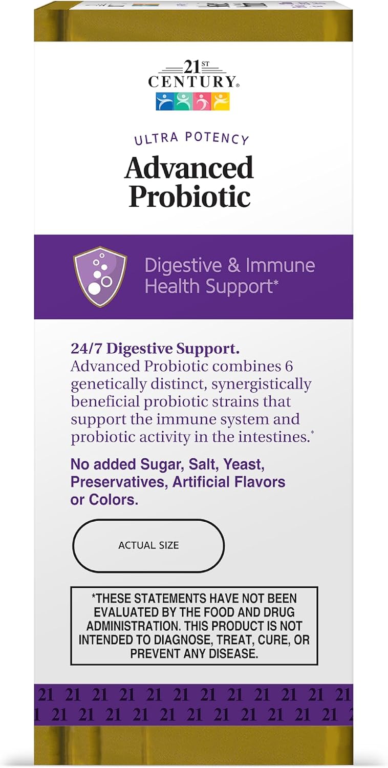 21st Century, Ultra Potency Advanced Probiotic, 60 Capsules