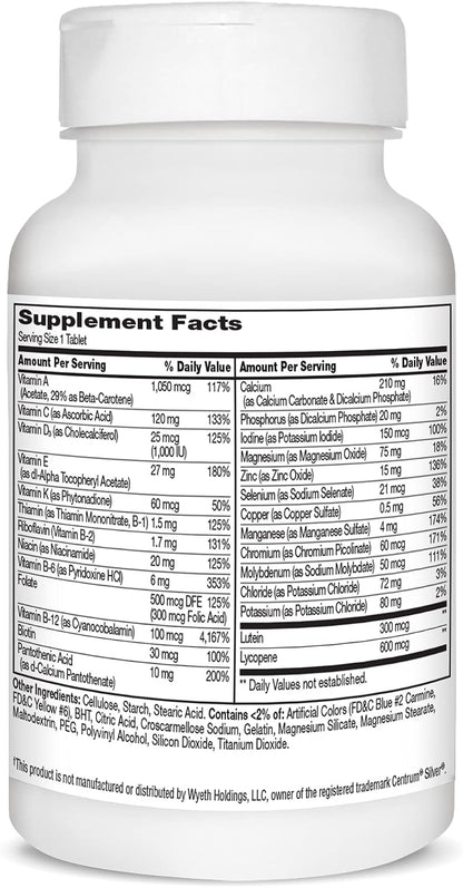 21st Century Sentry Senior Men 50+ Multivitamin Tablets, 100 Count