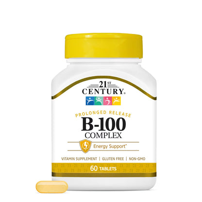 21st Century, B-100 Complex, Prolonged Release, 60 Tablets
