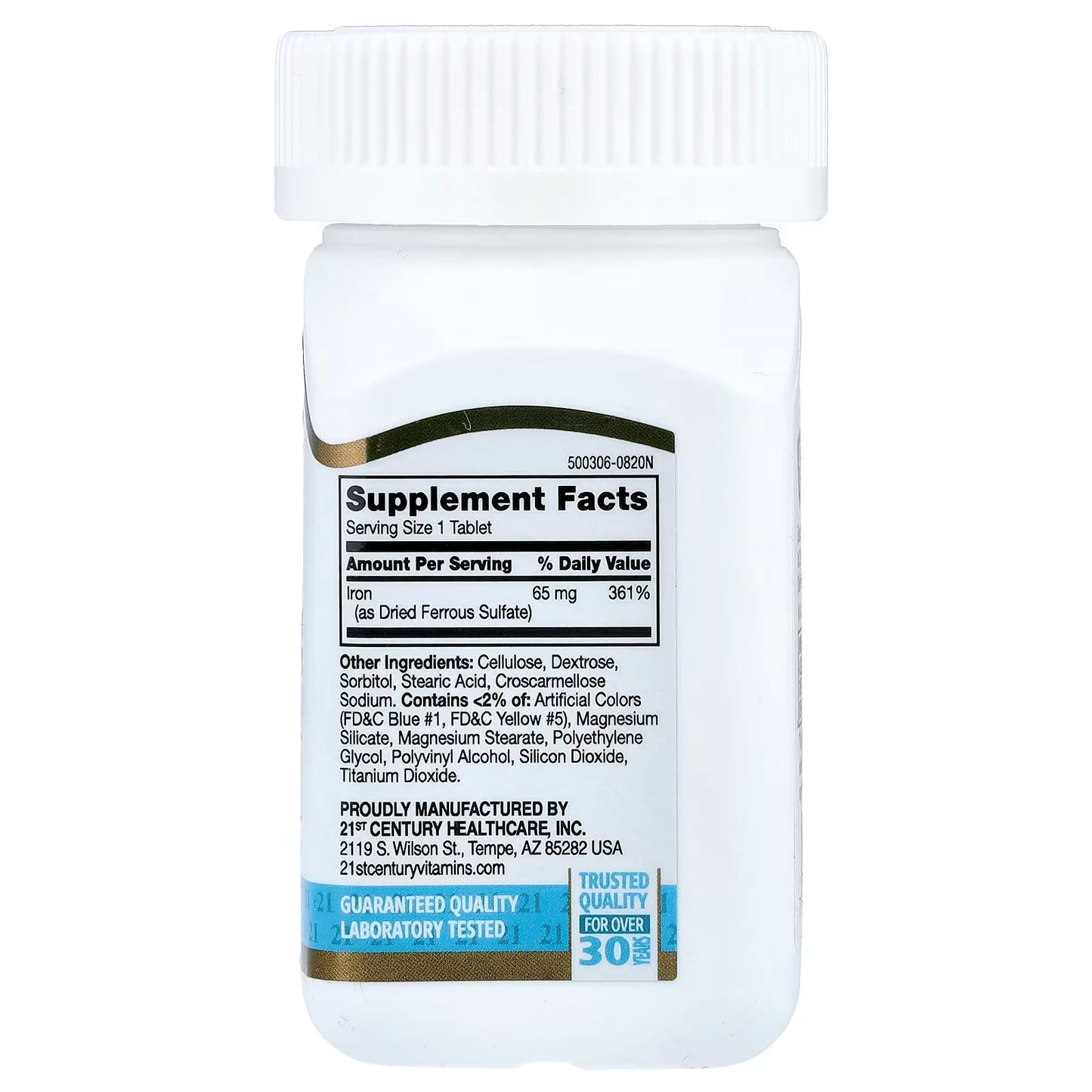 21st Century, Iron, 65 mg, 120 Tablets