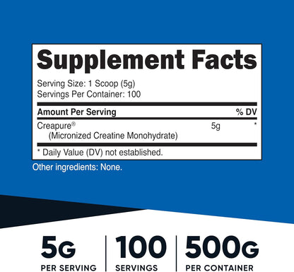 Nutricost Creapure Creatine Monohydrate 500 Grams