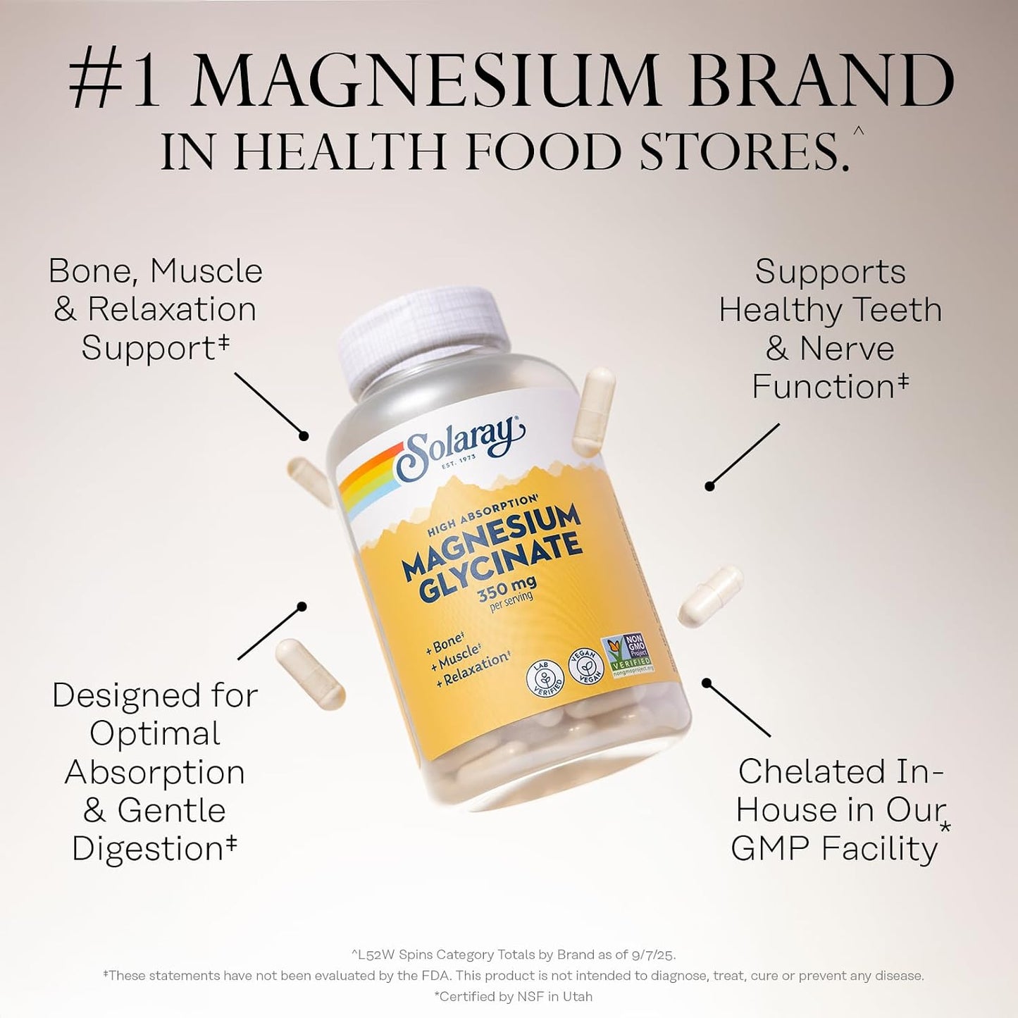 High Absorption Magnesium Glycinate Veg Capsule 120 CT