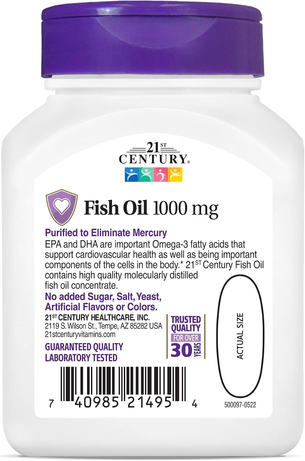21st Century, Fish Oil, 1,000 mg, 60 Soft gels