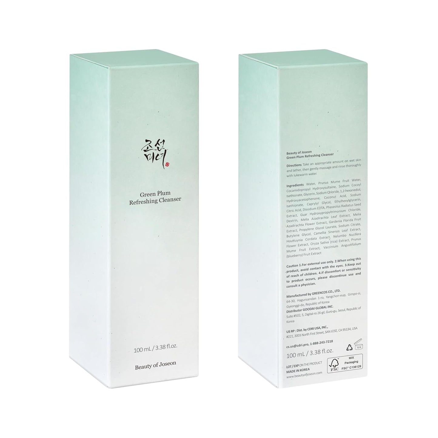 Beauty of Joseon Green Plum Refreshing Cleanser