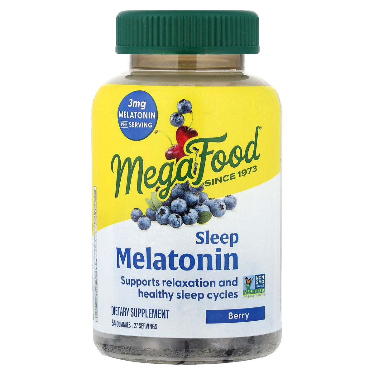 MegaFood, Melatonin Sleep Gummies, Berry, 54 Gummies