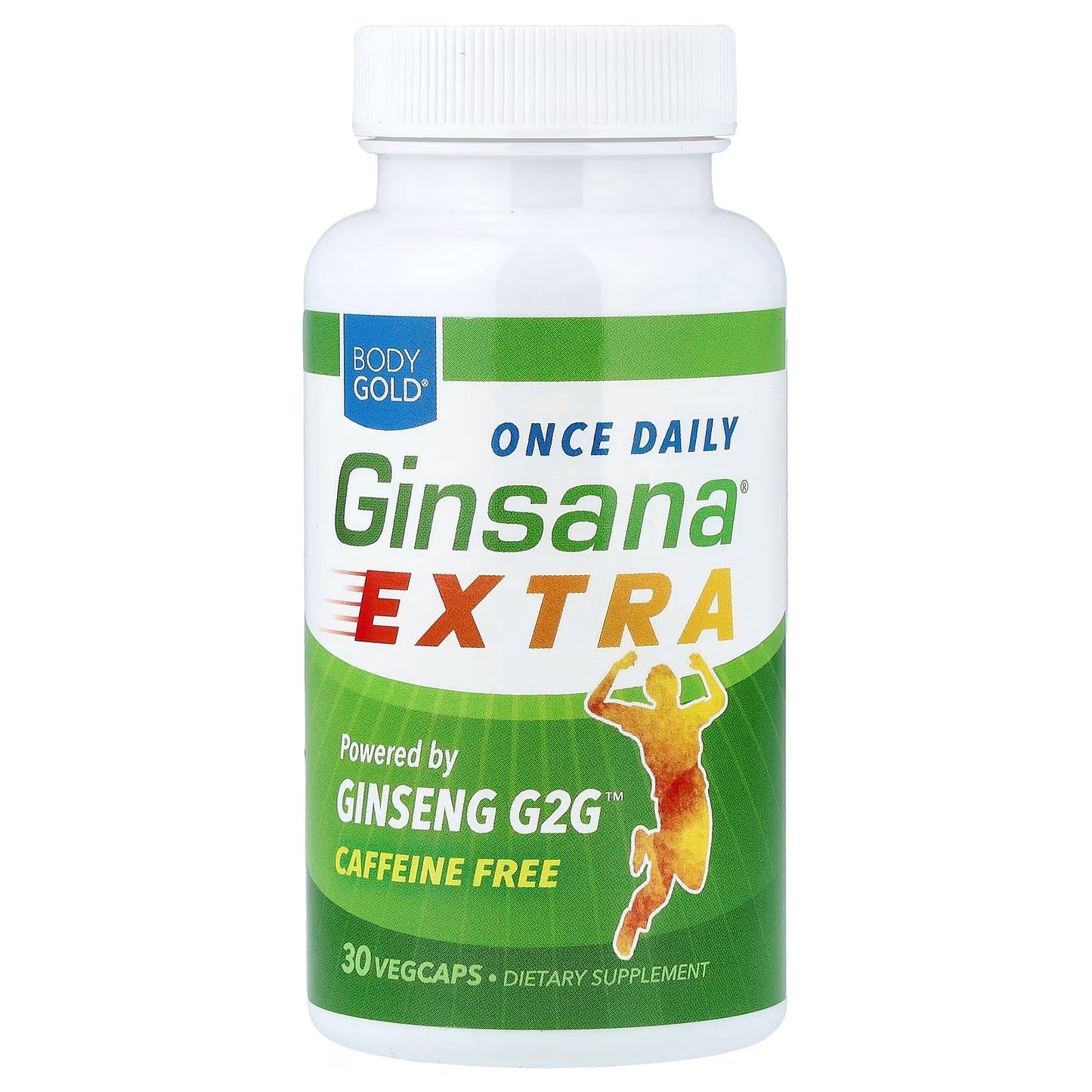 BodyGold, Ginsana® Extra, Caffeine Free, 30 VegCaps