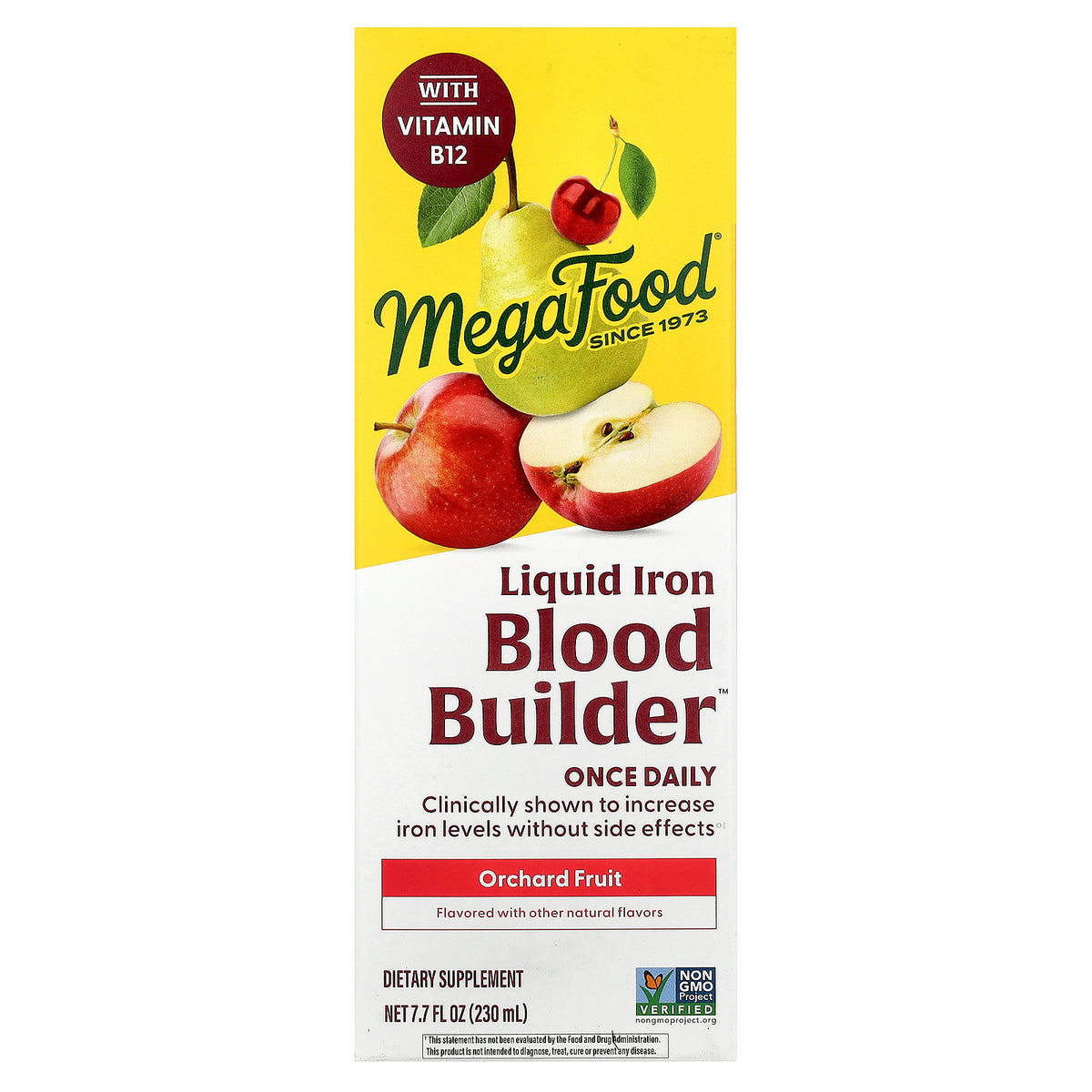 MegaFood, Blood Builder™ Liquid Iron, Once Daily, Orchard Fruit, 7.7 fl oz (230 ml)