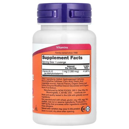 NOW Foods, Methyl B-12, 1,000 mcg, 100 Lozenges