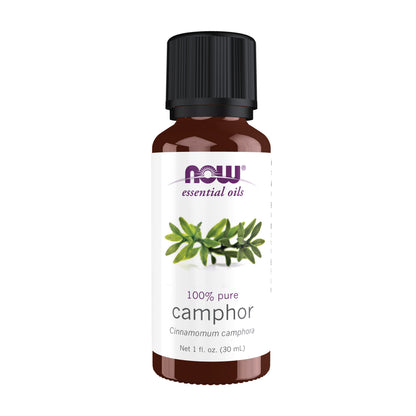 NOW Essential Oils, Camphor Oil, Undiluted, Fractionated Distil., 1 fl. oz