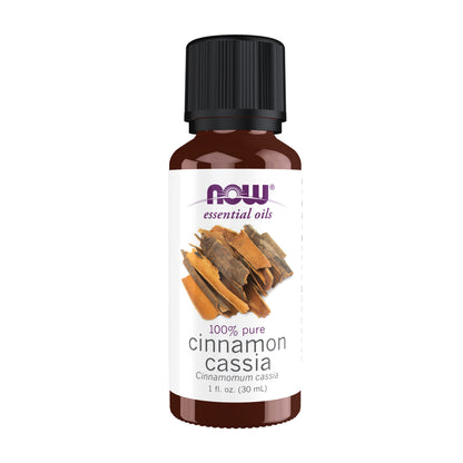 NOW Essential Oils, Cinnamon Cassia Oil, Undiluted, Steam Dist., 1 fl. oz