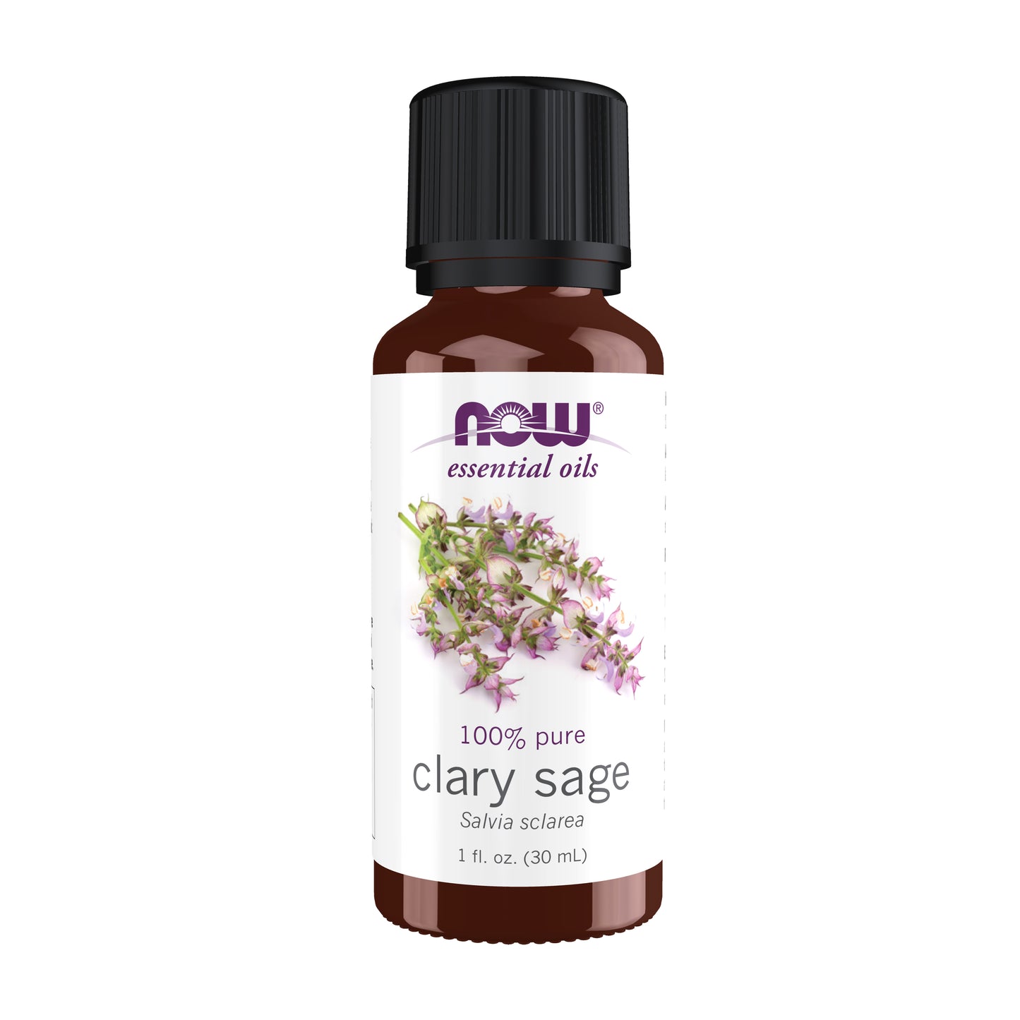 NOW Essential Oils, Clary Sage Oil, Undiluted, Steam Distilled, 1 fl. oz