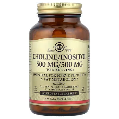 Solgar, Choline/Inositol, 100 Vegetable Capsules