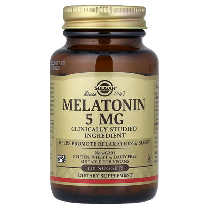 Solgar, Melatonin, 5 mg, 120 Nuggets