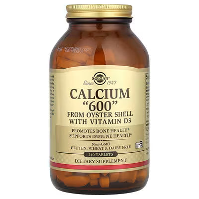 Solgar, Calcium "600" from Oyster Shell with Vitamin D3, 240 Tablets