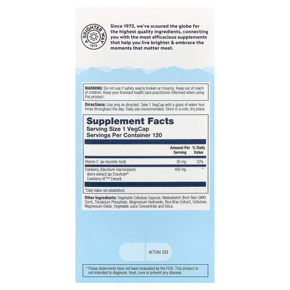 Solaray, CranActin®, Urinary Tract Health, 120 VegCaps