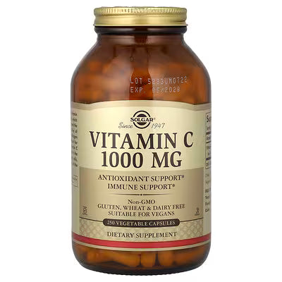 Solgar, Vitamin C, 1,000 mg, 250 Vegetable Capsules