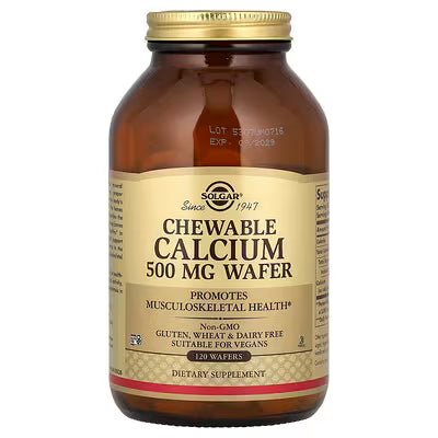 Solgar, Chewable Calcium, 120 Wafers (500 mg per Wafer)