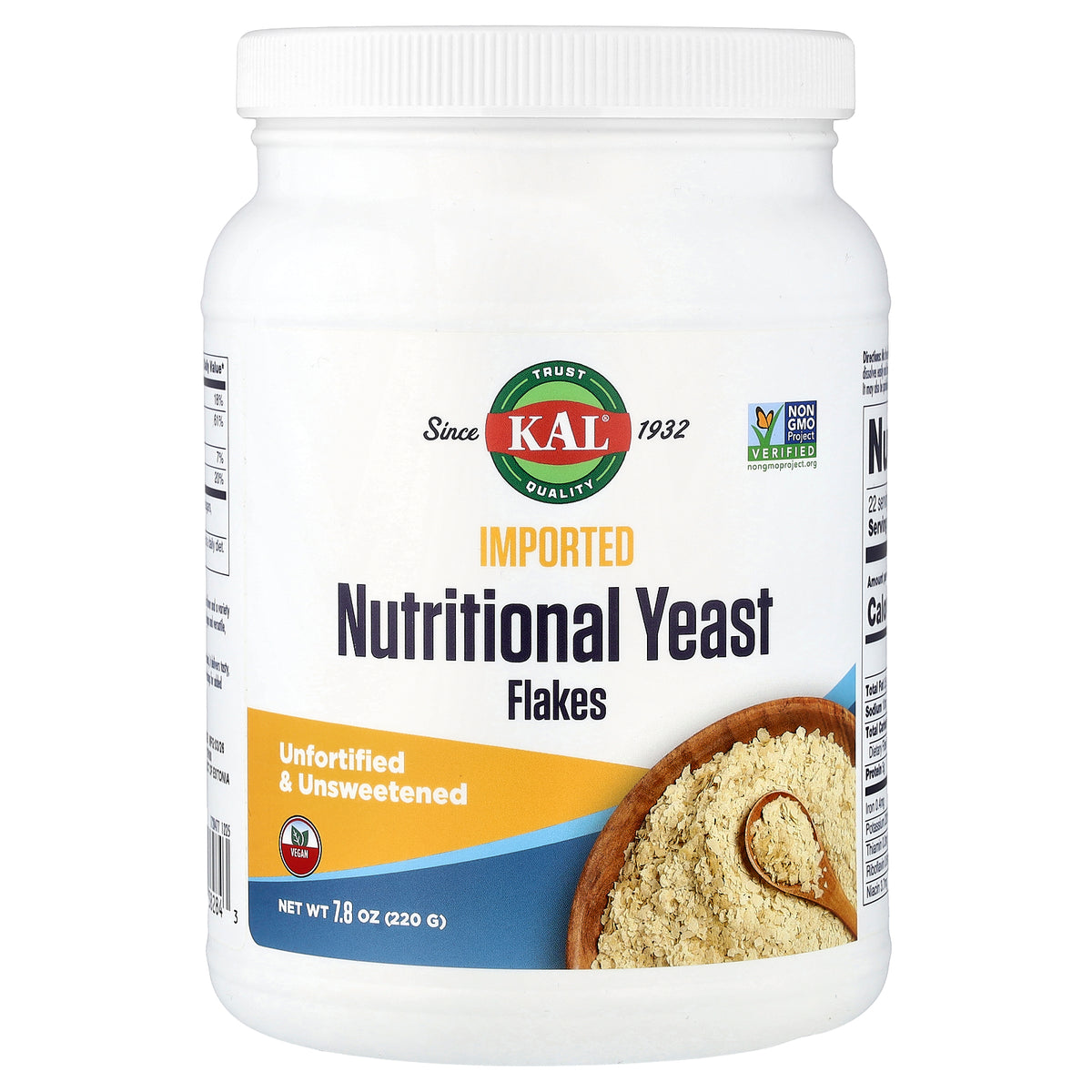 KAL, Imported Nutritional Yeast Flakes, Unsweetened, 7.8 oz (220 g)