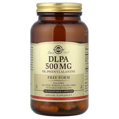 Solgar, DLPA, 500 mg, 100 Vegetable Capsules
