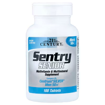 21st Century, Sentry Senior, Men's 50+, Multivitamin & Multimineral Supplement, 100 Tablets