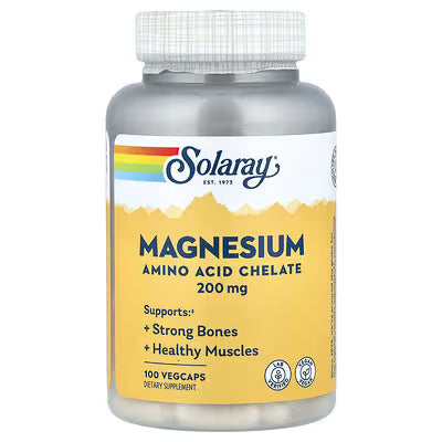 Solaray, Magnesium, 200 mg, 100 VegCaps