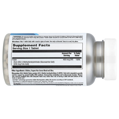 KAL, Methyl Folate, 400 mcg DFE, 90 Tablets