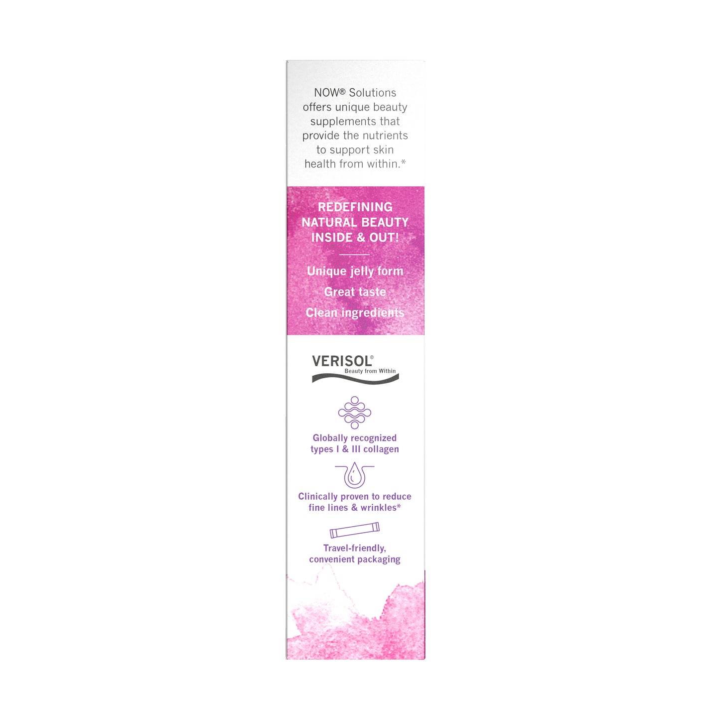 NOW Solutions, Collagen Jelly Beauty Complex, Sweet Plum Flavor, 10 Jelly Sticks